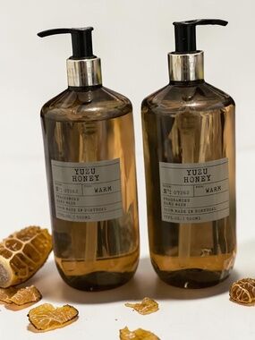 Castelbel Yuzu Honey Hand Wash Set 17 oz Each Large Bottles Luxury Soap